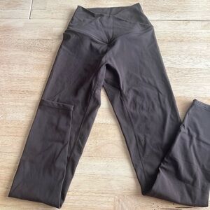 Buffbunny Cold Brew Brown Candid Cross Waist High Waisted Leggings Size Small